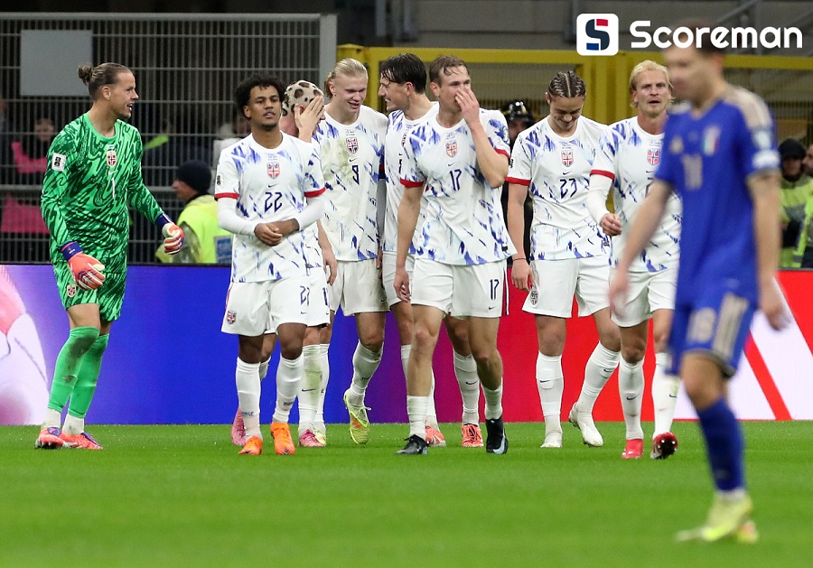 노르웨이, 이탈리아에 4-1 대승... 28년 만에 월드컵 본선행